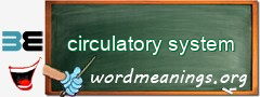 WordMeaning blackboard for circulatory system